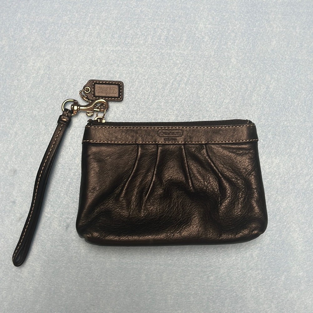 Coach leather wristlet